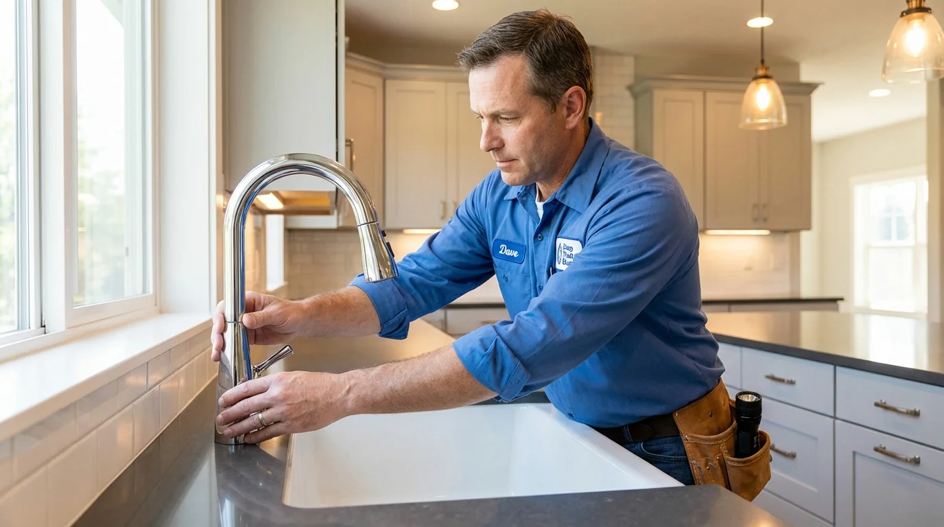 Kitchen faucet installation by Johns Plumbing LLC in Laverne